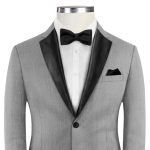 Grey Tuxedo With Black Satin Lapel