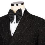 Black Tuxedo With Stone Embroidered