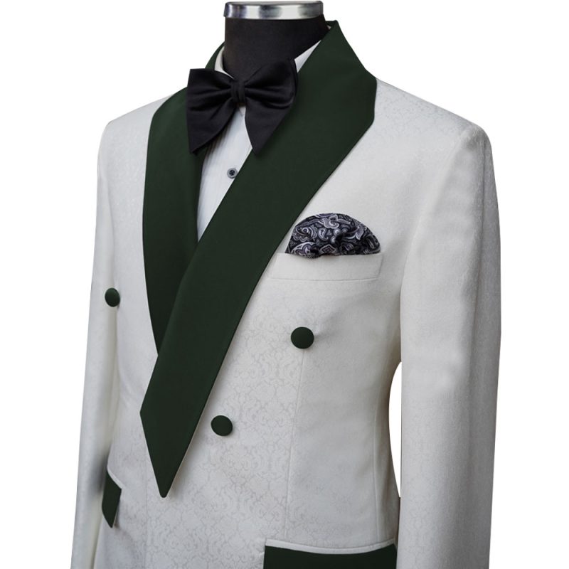 Texture White And Green Tuxedo