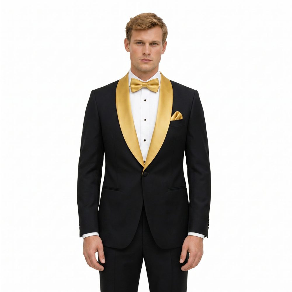Andre Emilio Custom Black And Gold Dinner Jacket