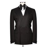 Black Satin Layered Tuxedo