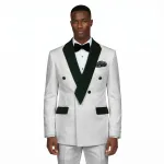 Texture White and Green Tuxedo