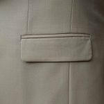 Beige Tuxedo With Same Fabric Lapel For Men