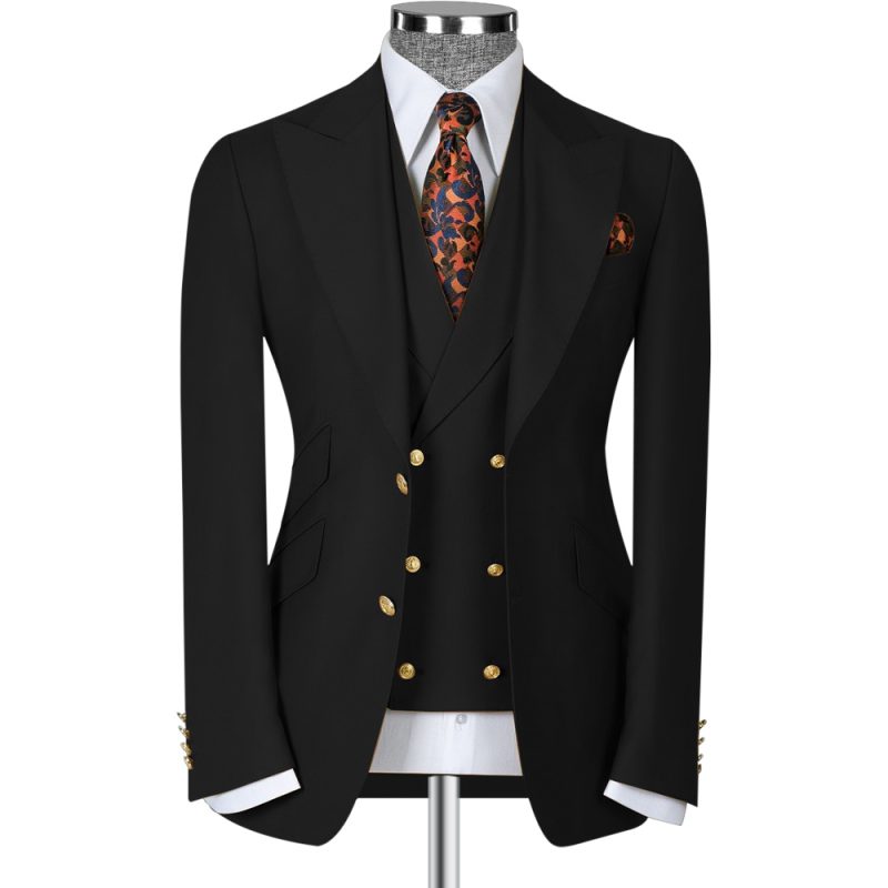 Black Suit With Golden Buttons