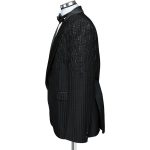 Luxury Black Tuxedo With Hand Stone Work For Men