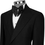Black Tuxedo With Extended Front Cut For Men