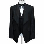 Bespoke Luxury Black Glitter Shawl Lapel Tuxedo For Men