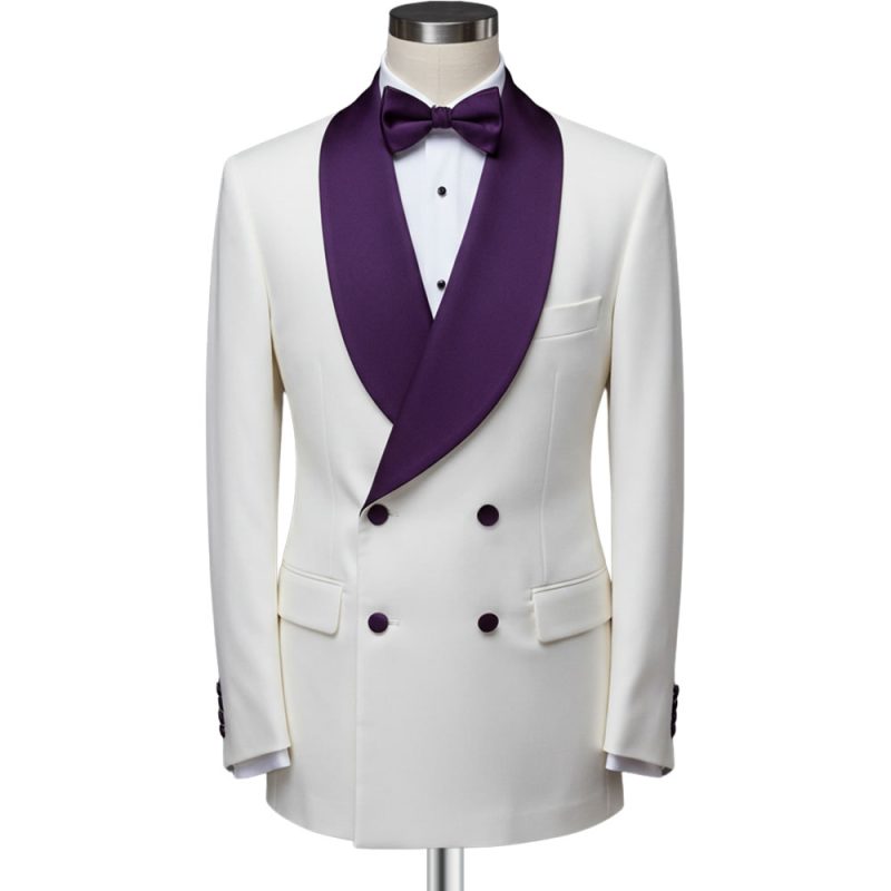 White And Purple Tuxedo
