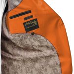 Custom Orange And Black Tuxedo For Men