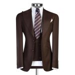 Brown Peak Lapel Suit