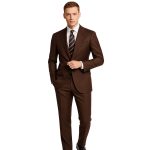 Brown Peak Lapel Suit