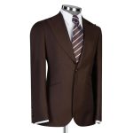 Brown Peak Lapel Suit