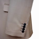 Elegant Beige Suit with Orange Vest