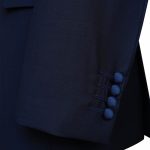 Custom Made Blue Embroidered Shawl Lapel Tuxedo For Men