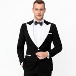 Custom Made Black And White Tuxedo For Men