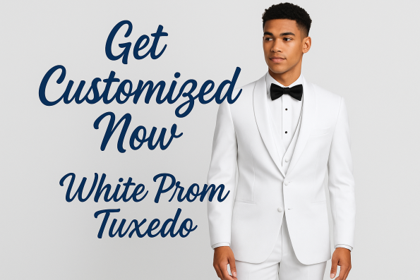 Customized White Prom Tuxedo