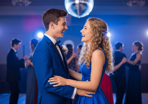 Match Your Blue Suit with Her Dress