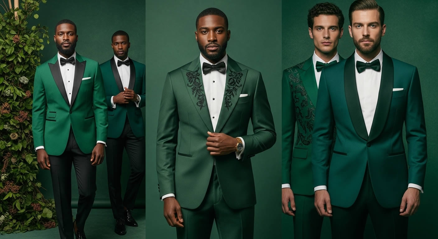 Green Wedding Tuxedo Color