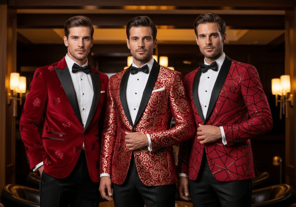 Stylish Red Patterns and Blazers