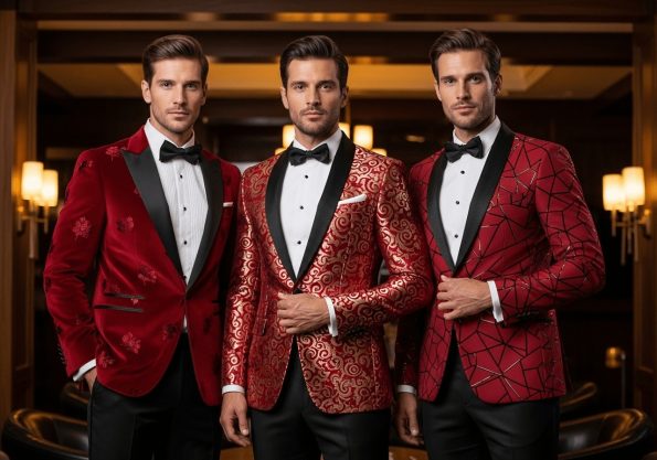 Stylish Red Patterns And Blazers