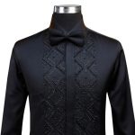 Men’s Black Beaded Tuxedo Shirt