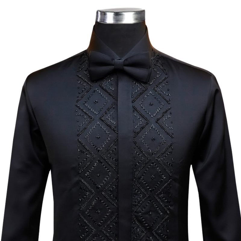 Mens Beaded Dress Shirt