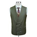 Self Textured Green Suit