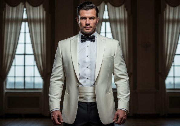 Athletic man in tuxedo