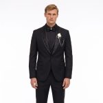 Andre Emilio Black 3 Piece Tuxedo Suit With Shawl Lapel For Men