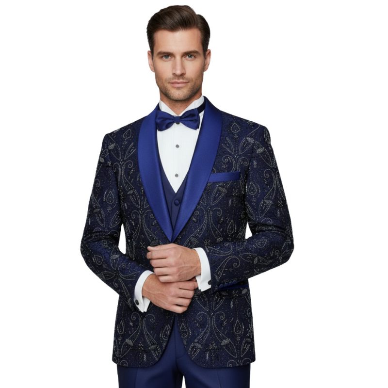 Royal Navy Embroidery Beaded Tuxedo
