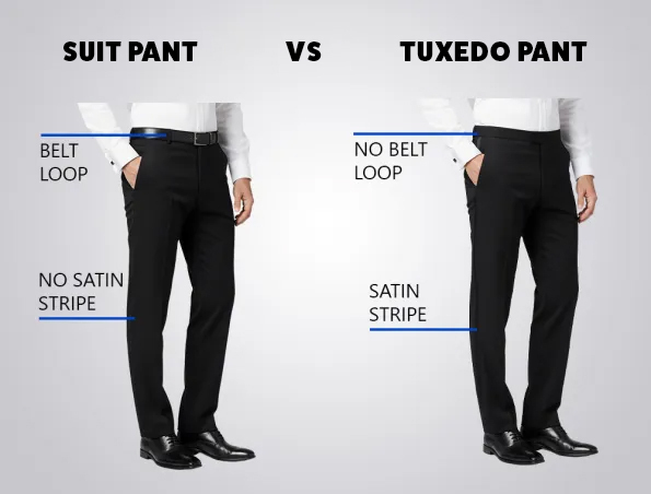 Difference Between Tuxedo Pant Vs Suit Pant