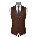 Chocolate Brown Tuxedo Waistcoat