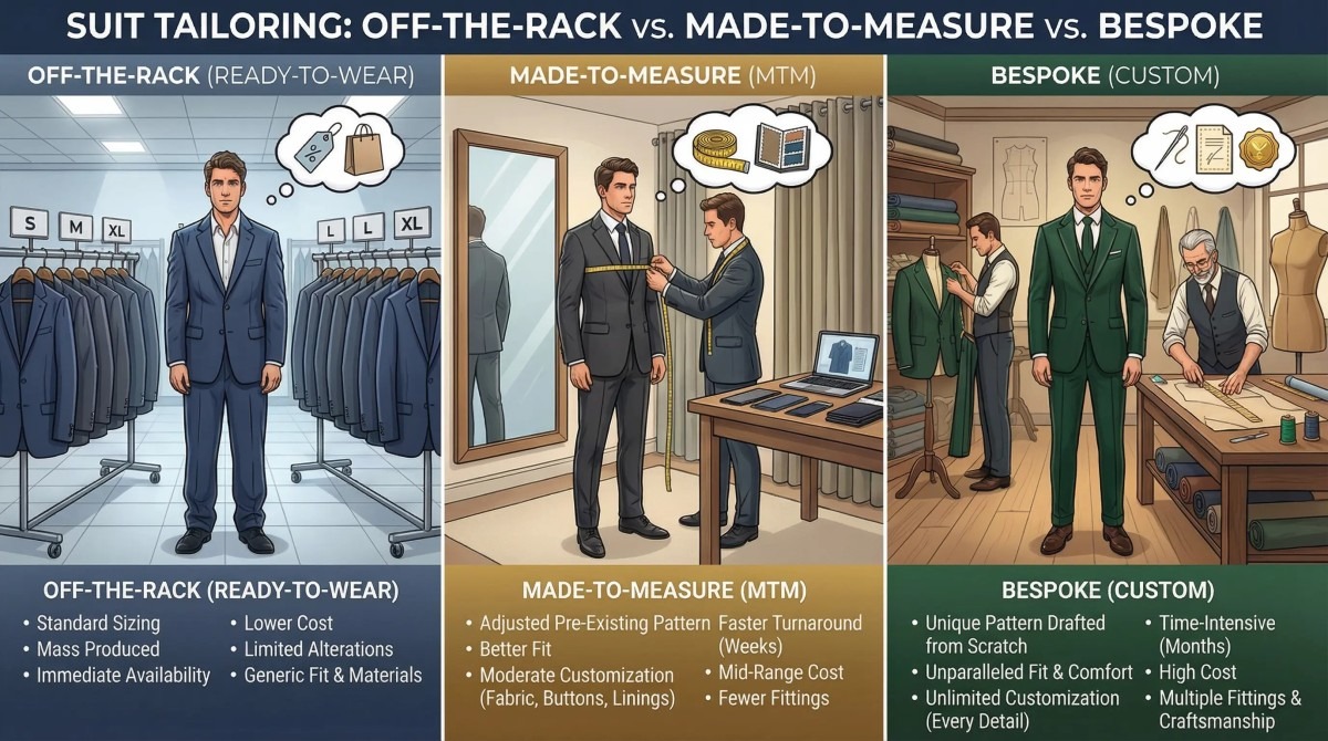 Off The Rack Vs Made To Measure Vs Bespoke