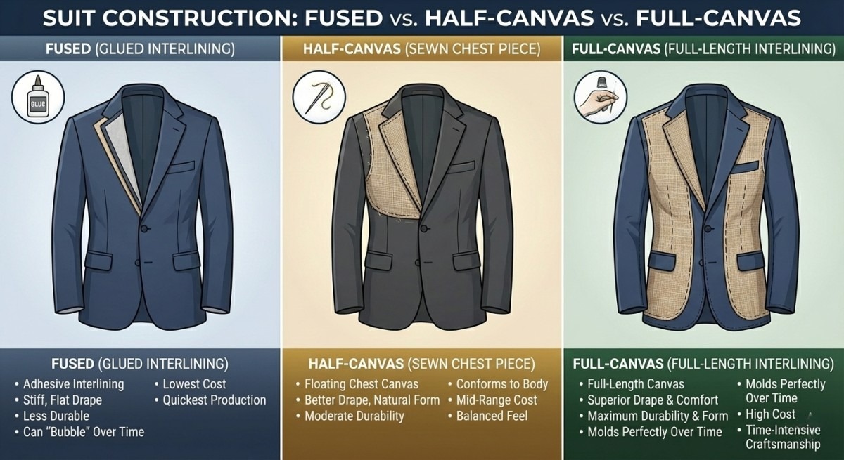 Suit Construction Fused Vs Half Canvas Vs Full Canvas