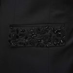 Designer Black Tuxedo With Beaded Sleeves & Lapel