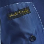 Men Navy Blue Single Button Double Breasted Suit