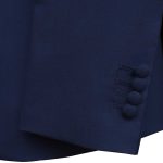 Men Navy Blue Single Button Double Breasted Suit
