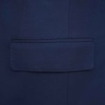 Men Navy Blue Single Button Double Breasted Suit