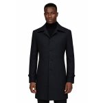 black wool coat for men