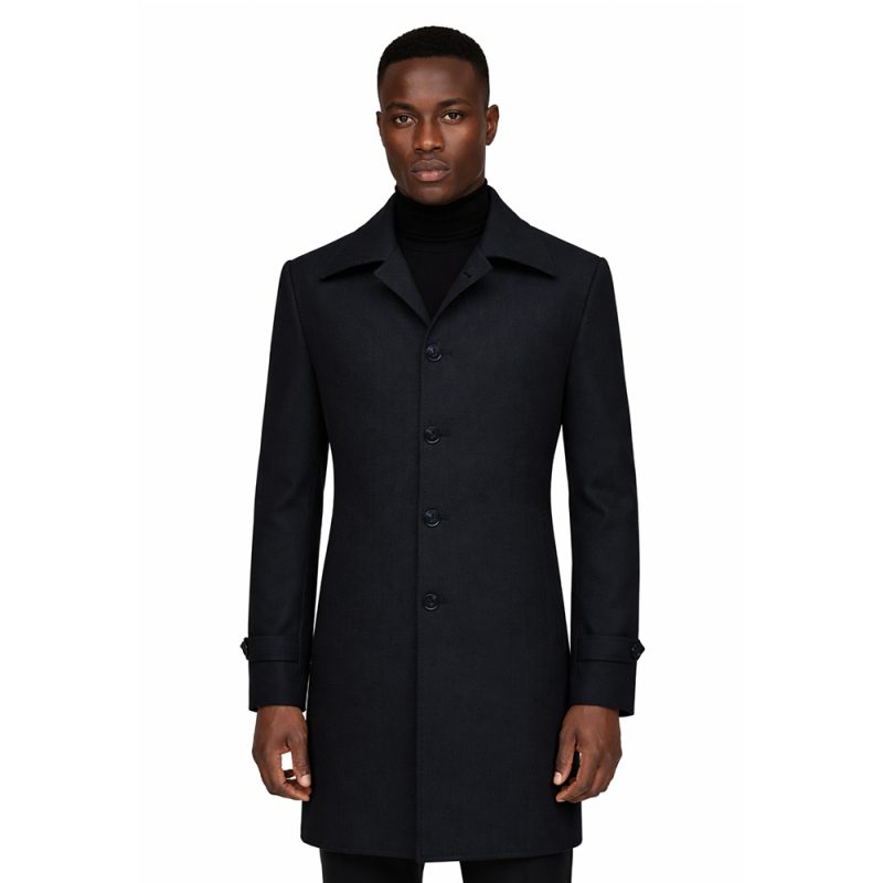 black wool coat for men