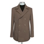 Mens Brown Double Breasted Coat