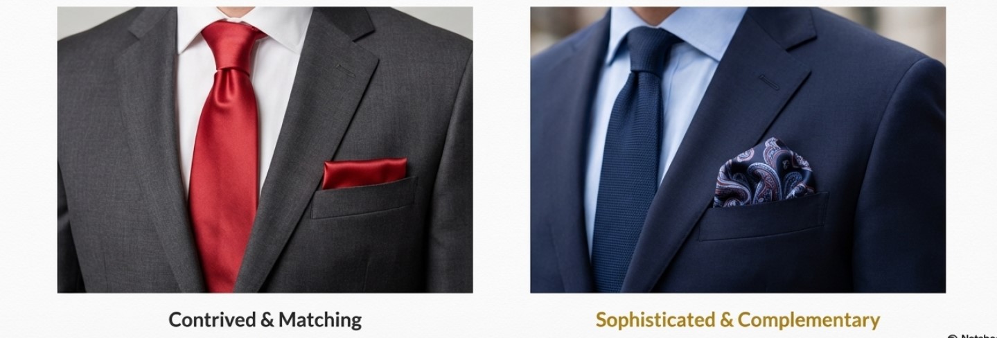 The Pocket Square Principle: Complement, Never Match