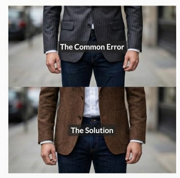 Crossing Genres: The Suit Jacket and Jeans