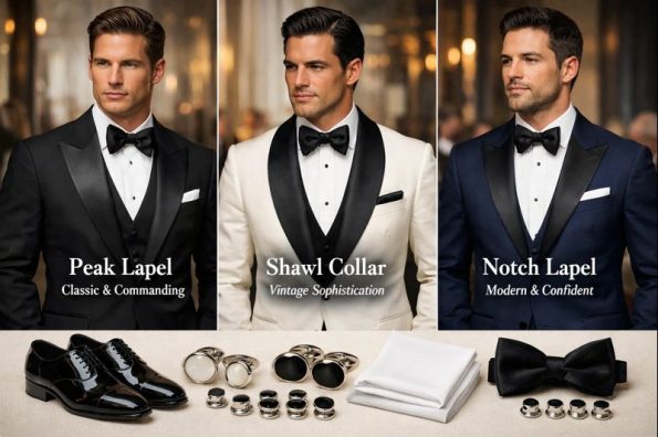Key Styles And Features Of Black Tie Tuxedos