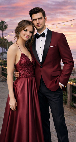 Red Prom Tuxedo Banner