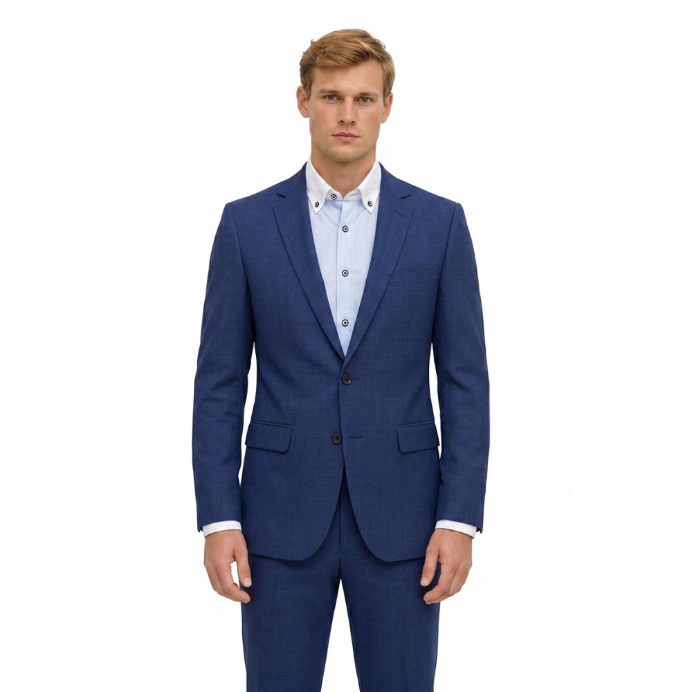 Andre Emilio Navy Blue Slim Fit Blazer