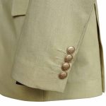 Men’s Custom Beige Cotton Blazer
