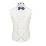 Ivory White Double Breasted Vest