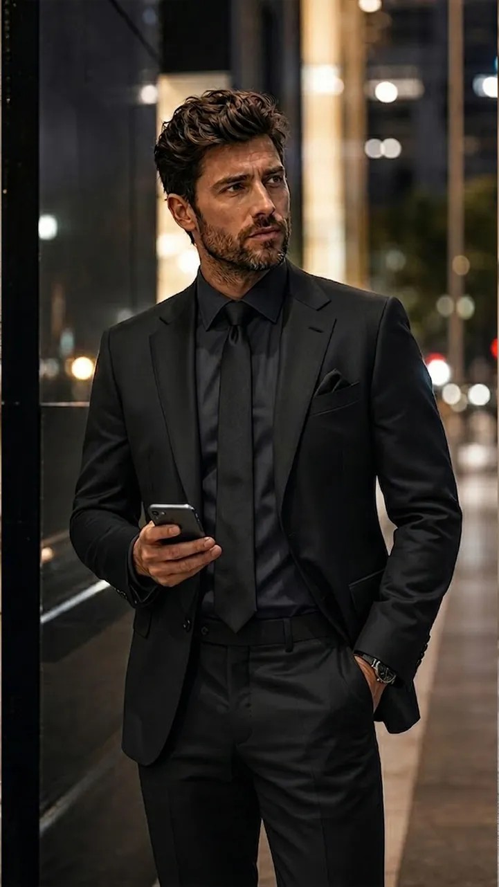 Client Wear Black 2 Piece Suit