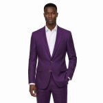 Custom Purple Linen Suit Men Andre Emilio